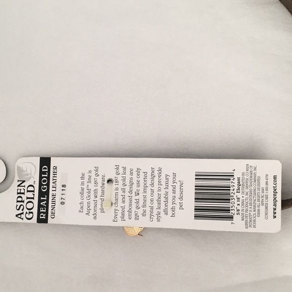 Aspen Gold Dog Collar Brown - Picture 5 of 6